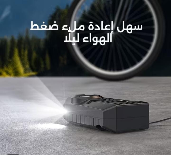 مضخة هواء كهربائية للسيارة 12V مضخة هواء للسيارة 12V ومنفاخ إطارات كهربائي مع مقياس ضغط وLED